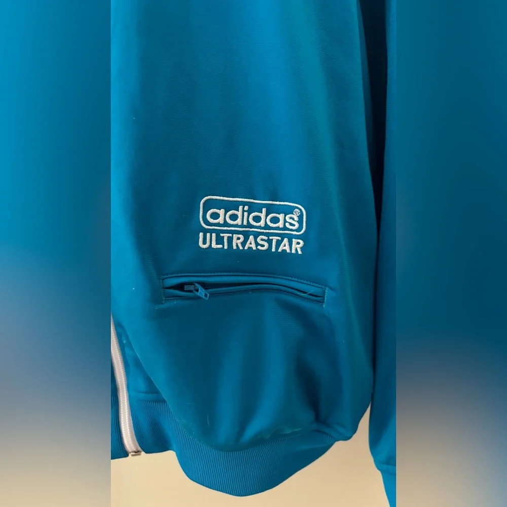 Adidas Turquoise Track Jacket - Picture 4 of 8